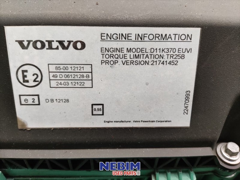 Dzinējs - Kravas automašīna Volvo Volvo - 22649057 - Motor D11K: foto 6
