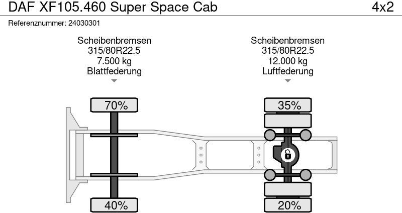 DAF XF105.460 Super Space Cab līzingu DAF XF105.460 Super Space Cab: foto 12