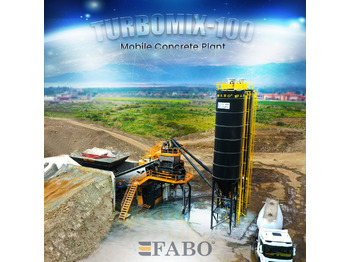 FABO TURBOMIX-100 Mobile Concrete Batching Plant - Betona rūpnīca: foto 1