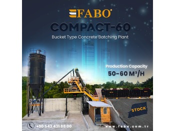 FABO SKIP SYSTEM CONCRETE BATCHING PLANT | 60m3/h Capacity  | Ready in Stock - Betona rūpnīca: foto 1