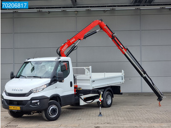 Iveco Daily 70C18 Fassi F50 5T/M Kipper Benne Kraan Kraanwagen Tipper Cranetruck Cruise control - Komercauto pašizgāzējs: foto 1