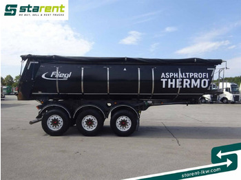 Puspiekabe pašizgāzējs Fliegl 3-Achs Thermomulde 25m³ Liftachse SAF ALCOA: foto 4