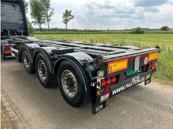 Puspiekabe noņemamā virsbūve/ Konteineru vedējs Pacton ET3 / Bpw Disc / Lifting axle / 2x20/30/40/45 ft hc / Tyres 80 / Tuf 3-20: foto 4