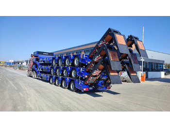 Jaunā Puspiekabe zema profila platforma pārvadāšana cements SINAN TANKER TRAILER Lowbed 4 axle: foto 3