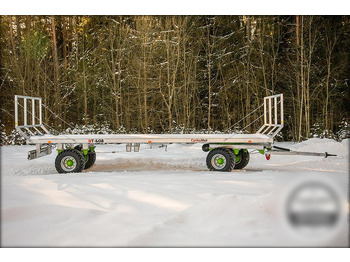 Lauksaimniecības piekabe-platforma Ballenwagen Ballenanhänger Wagen Plattformanhänger: foto 4