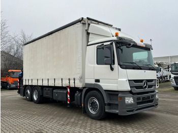 Kravas auto ar manipulatoru, Kravas automašīna ar tentu Mercedes-Benz Actros 2541 L6x2 Pritsche Heckkran 34m/to, Jib,: foto 2