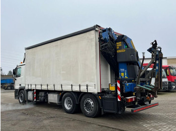 Bortu kravas automašīna/ Platforma, Kravas auto ar manipulatoru Mercedes-Benz Actros 2541 L6x2 Pritsche Heckkran 34m/to, Jib,: foto 4