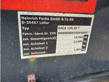 Multilift/ Būvgružu konteinera piekabe EACA 135.20 T FUCHS EACA 135.20 T, Absetzanhänger für 1 Mulde: foto 2