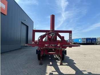 Puspiekabe noņemamā virsbūve/ Konteineru vedējs Van Hool 3 AXLE 20FT TIPPING-CHASSIS, BPW + disc, liftaxle, steering axle, BROKEN HYVA-CYLINDER: foto 5