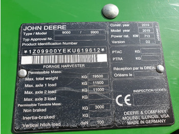 Kombains John Deere 9900: foto 2