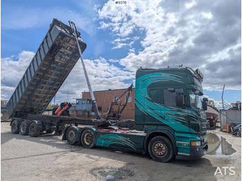 Vilcējs Truck unit Scania R730 V8 6X2 with RKP tipping trailer (VIDEO): foto 2
