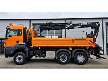 Kravas automašīna pašizgāzējs, Kravas auto ar manipulatoru MAN TGS 28.360 6x4-4 HIAB 144E-4 Kran Euro5: foto 5