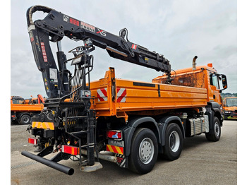 Kravas automašīna pašizgāzējs, Kravas auto ar manipulatoru MAN TGS 28.360 6x4-4 HIAB 144E-4 Kran Euro5: foto 3