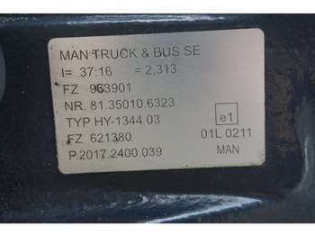 Aizmugurējā ass - Kravas automašīna MAN HY-1344-03 37/16 I=2.31: foto 2