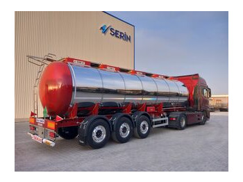 Jaunā Puspiekabe cisterna pārvadāšana ķimikāliju SERIN Stainless Steel Tanker 32 m³: foto 3
