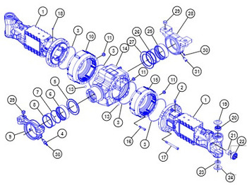 Aizmugurējā ass CATERPILLAR