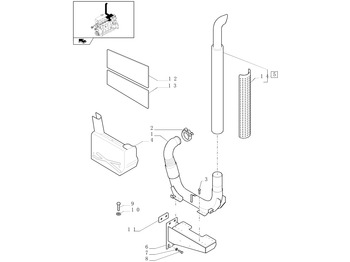 Trokšņa slāpētājs NEW HOLLAND