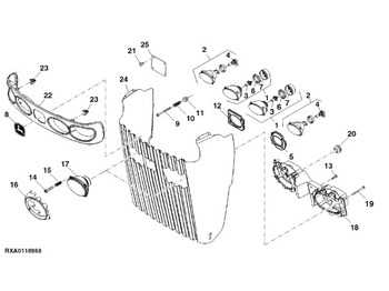 Virsbūve un ārpuse JOHN DEERE