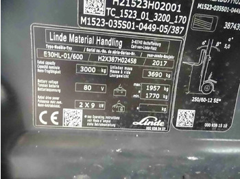 Elektroiekrāvējs Linde E30: foto 5 Elektroiekrāvējs Linde E30: foto 5
