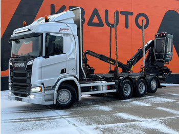 Kokvedējs, Kravas auto ar manipulatoru pārvadāšana koksnes Scania R 520 8x4*4 RETARDER: foto 2