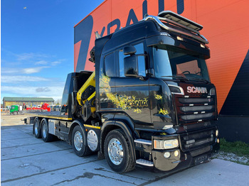 Bortu kravas automašīna/ Platforma, Kravas auto ar manipulatoru Scania R 560 8x4 PK 34002 / WINCH / FALCOM FAS 12000 / PLATFORM L=6564 mm: foto 3 Bortu kravas automašīna/ Platforma, Kravas auto ar manipulatoru Scania R 560 8x4 PK 34002 / WINCH / FALCOM FAS 12000 / PLATFORM L=6564 mm: foto 3