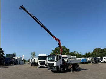 Kravas automašīna pašizgāzējs, Kravas auto ar manipulatoru MAN TGM 18.320 4x2 BB mit Fassi F135 Kipper Kran: foto 3