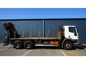 Kravas auto ar manipulatoru Iveco EUROTRAKKER CURSOR 350 6X4 FLATBED WITH PALFINGER PK 20002 CRANE: foto 4