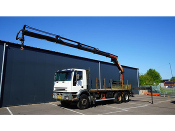 Kravas auto ar manipulatoru Iveco EUROTRAKKER CURSOR 350 6X4 FLATBED WITH PALFINGER PK 20002 CRANE: foto 2