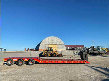 Puspiekabe zema profila platforma Hako Gooseneck lowbed , axle lift: foto 2