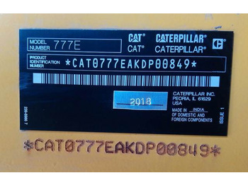 Karjeru pašizgāzējs CAT 777E: foto 5 Karjeru pašizgāzējs CAT 777E: foto 5