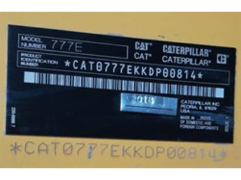 CAT 777E līzingu CAT 777E: foto 4