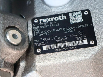 Jaunā Hidrauliskais sūknis - Iekraušanas tehnika REXROTH A10VO28DFLR/31L-VSC62K01: foto 5
