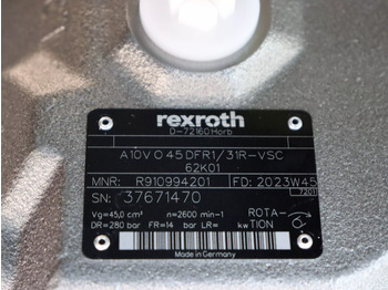 Jaunā Hidrauliskais sūknis - Iekraušanas tehnika REXROTH A10VO45DFR1/31R-VSC62K01: foto 4