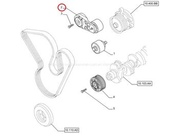 Siksnas spriegotājs FPT IVECO CASE Cursor11 F3GFE613A B001 5801863562 EXHAUST MANIFOLD 504027315 Belt Tensioner 504046191: foto 4
