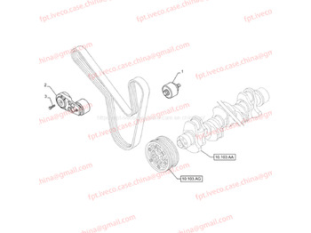 Siksnas spriegotājs FPT IVECO CASE Cursor9 F2CFE614A*B041/F2CGE614F*V004 5802431166 TIGHTENING WHEEL504315786: foto 3