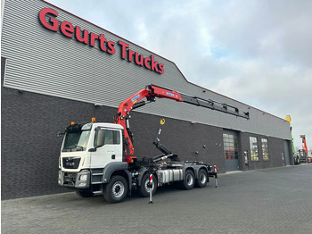 Pacēlājs ar āķi, Kravas auto ar manipulatoru MAN TGS 35.460 8X4 BL+ HYVA 18.55.S HAAKARMSYSTEEM EFFER 395-5 KRAAN/KRAN/CRANE/GRUA: foto 2