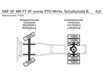 Jaunā Vilcējs DAF XF 480 FT 9T vooras PTO NH/4c, Schuifschotel B3 ALARM - COMING SOON: foto 2