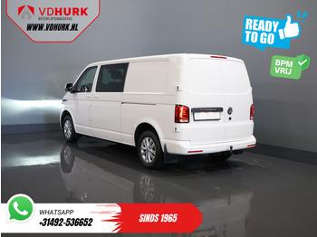 Mazs furgons, Kravas-pasažieru furgons Volkswagen Transporter 2.0 TDI 150 pk Aut. L2 DC Dubbel Cabine BPM VRIJ! Ready2Go 2xSchuifdeur/ Adapt Cruise/ LED/ Standkachel/ Stoelverw./ Carplay/ Ca: foto 2