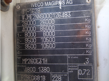 Kravas auto ar manipulatoru, Bortu kravas automašīna/ Platforma Iveco EuroTrakker 260E31 6X4 Palfinger 36002: foto 3