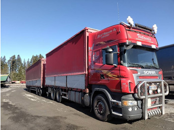 Kravas automašīna ar tentu Scania Nousukapelli+Jyki kärry 3m sisäkork.liukukatot: foto 2