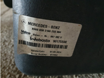 Rezerves daļa - Kravas automašīna MERCEDES-BENZ Mercedes Benz Actros MP4 EURO6 emission WEBASTO, VALEO cab heater, AC control, additional heating control 9608302160, 9017533B: foto 2