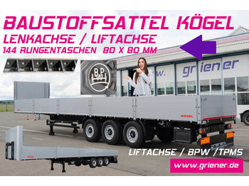 Bortu puspiekabe/ Platforma KÖGEL SN