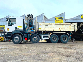 Kravas automašīna pašizgāzējs, Kravas auto ar manipulatoru RENAULT KERAX 8x4 520 BIBENNE CIF GRUE CORMACH: foto 2