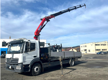 Bortu kravas automašīna/ Platforma, Kravas auto ar manipulatoru Mercedes truck ATEGO, 1527, Crane HMF 1120 - K5: foto 4