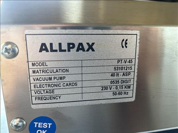 Iepakošanas mašīna Allpax PT-V-45 Vacuum sealer: foto 4
