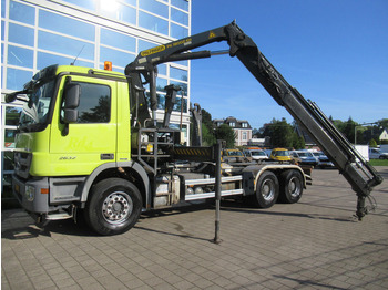 Konteineru vedējs/ Kravas automašīna ar noņemamā virsbūve, Kravas auto ar manipulatoru Mercedes-Benz Actros 2632 6X4 Steel + Palfinger PK18002-EH + 20T Haak Hook Haken: foto 2