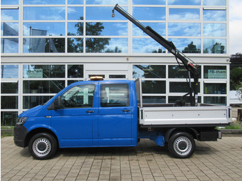 Automašīna ar kravas platformu, Kravas-pasažieru furgons Volkswagen Transporter T5 2.0 TDI 75KW DOKA + HIAB Dubbelcabine: foto 3