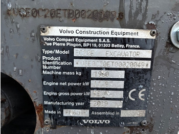 Mini-ekskavators Volvo EC 20 E: foto 5