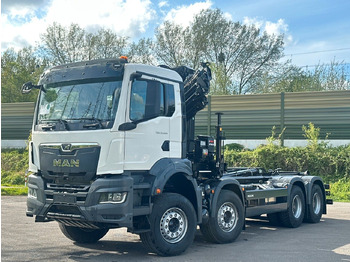Pacēlājs ar āķi, Kravas auto ar manipulatoru MAN TGS 35.520 8x4  Abrollkipper + Kran HIAB 228-6: foto 3