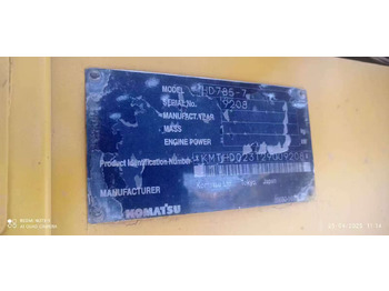 Karjeru pašizgāzējs KOMATSU HD785
